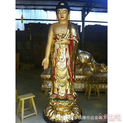 缘士达工艺品厂 专业定制西方三圣彩绘木雕佛像，品质与信仰的完美结合