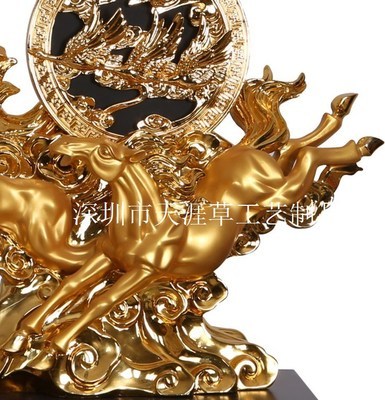 62公分特大号树脂工艺品马摆件 商务与桌面装饰的理想之选